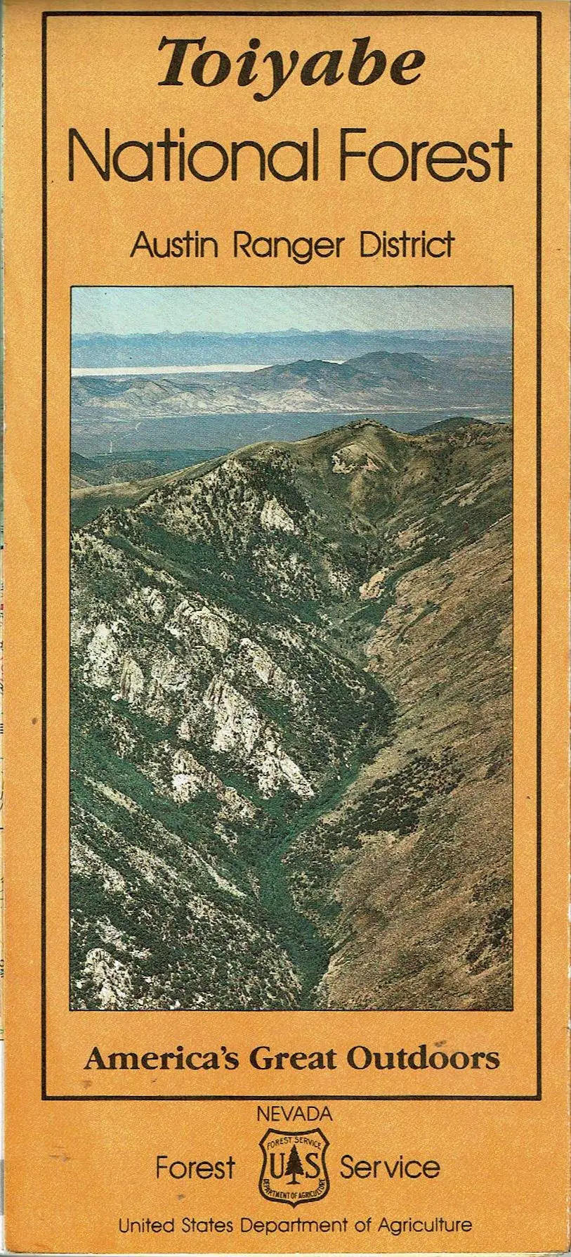 Toiyabe National Forest (Austin Ranger District), Nevada : Forest Visitor/Travel Map, 1992 (Sudoc A 13.28:T 57/19/990) [Map] National Forest Service And U.S. Army 1