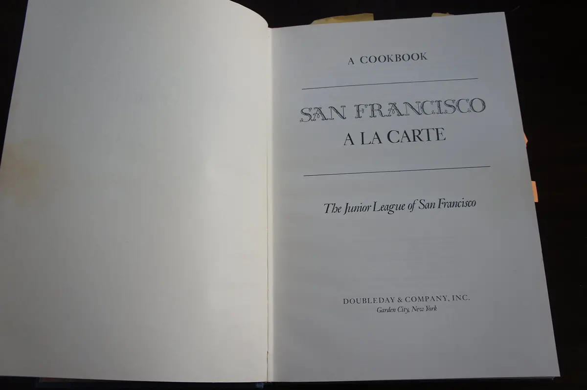 San Francisco A La Carte Junior League San Francisco 1