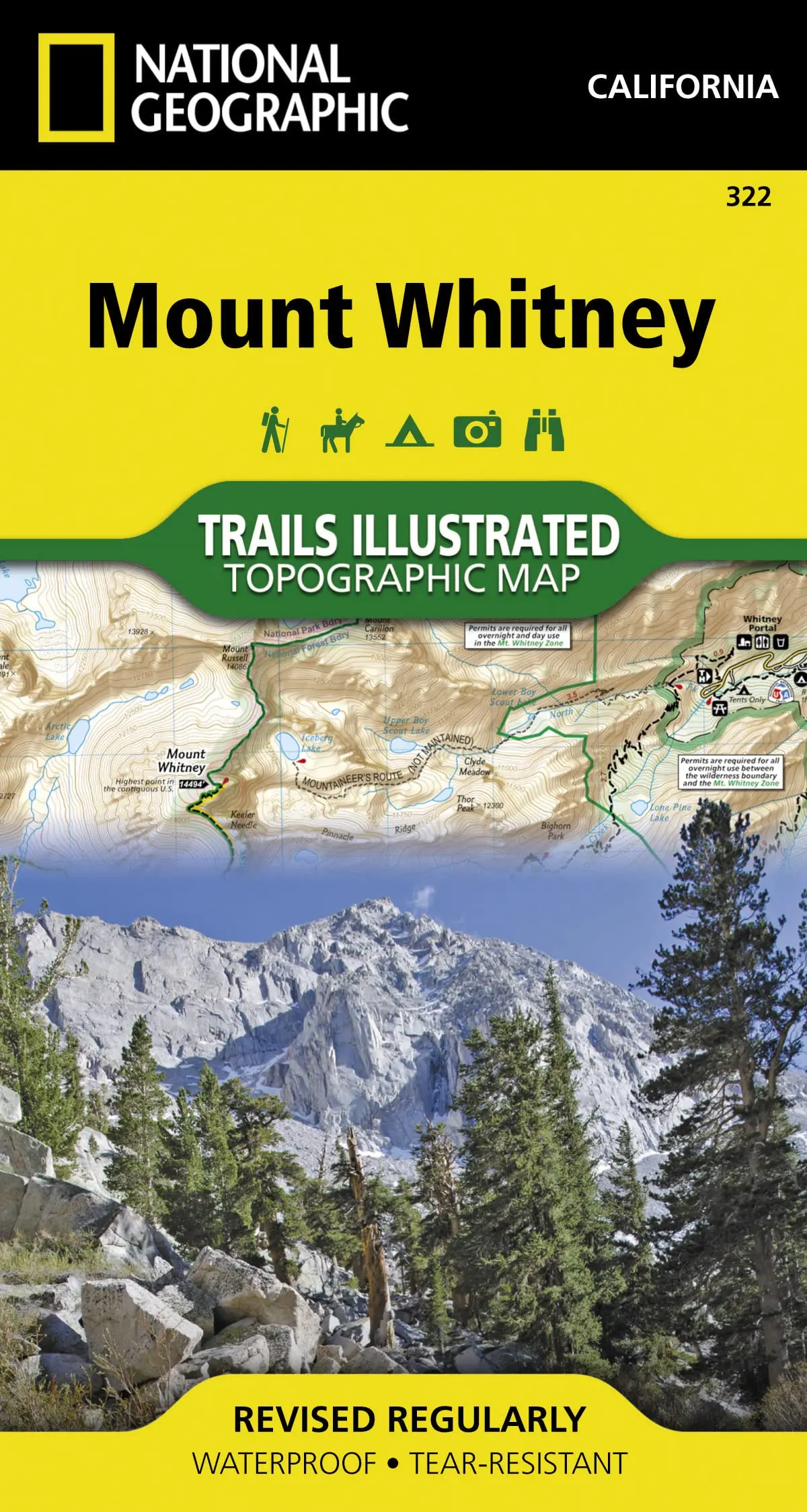 Mount Whitney Map (National Geographic Trails Illustrated Map, 322) [Map] National Geographic Maps 1