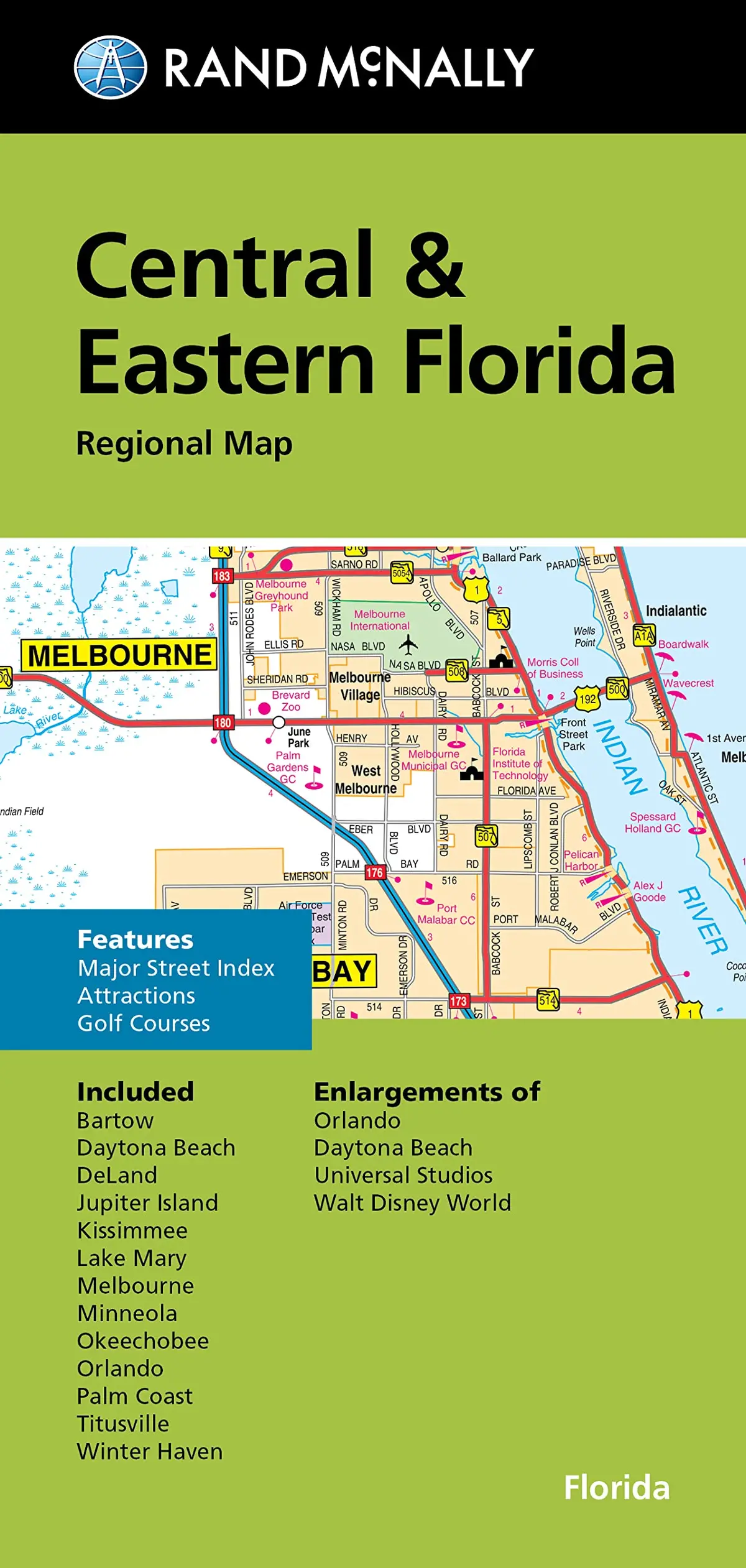 Rand Mcnally Folded Map: Central & Eastern Florida Regional Map [Map] Rand Mcnally 1