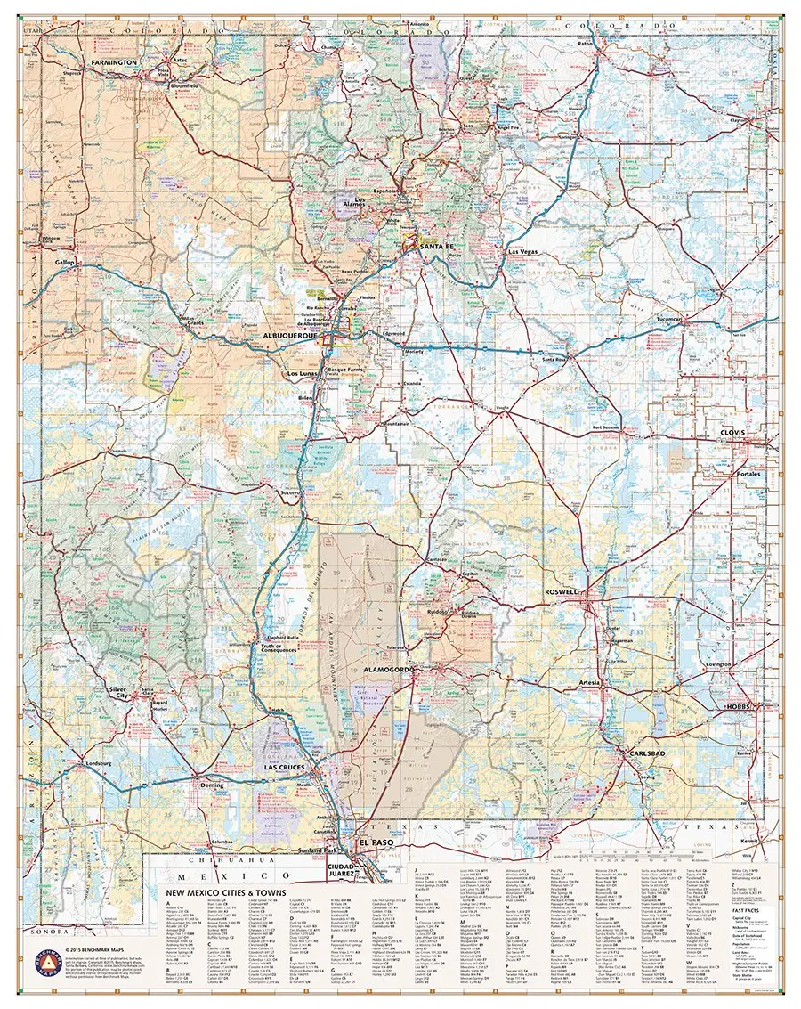 New Mexico Recreation Map (Benchmark Maps) [Map] Benchmark Maps And Atlases 1