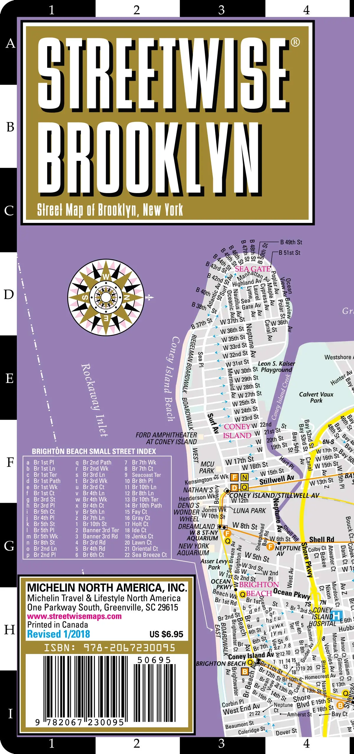 Streetwise Brooklyn Map - Laminated City Center Street Map Of Brooklyn, New York (Michelin Streetwise Maps) [Map] Michelin 1