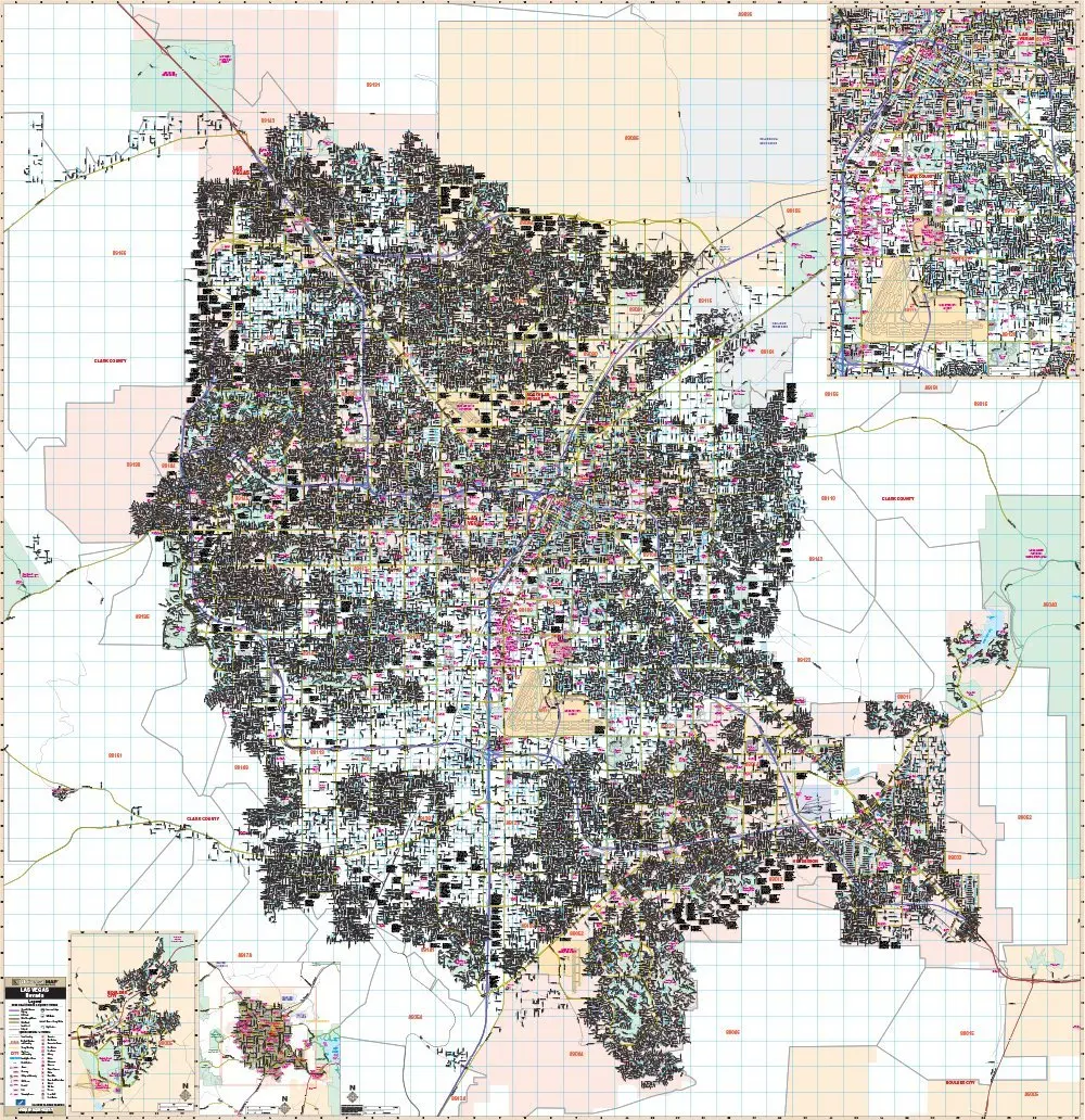 Las Vegas, Nv Wall Map, 2Nd Edition Map, Universal 1