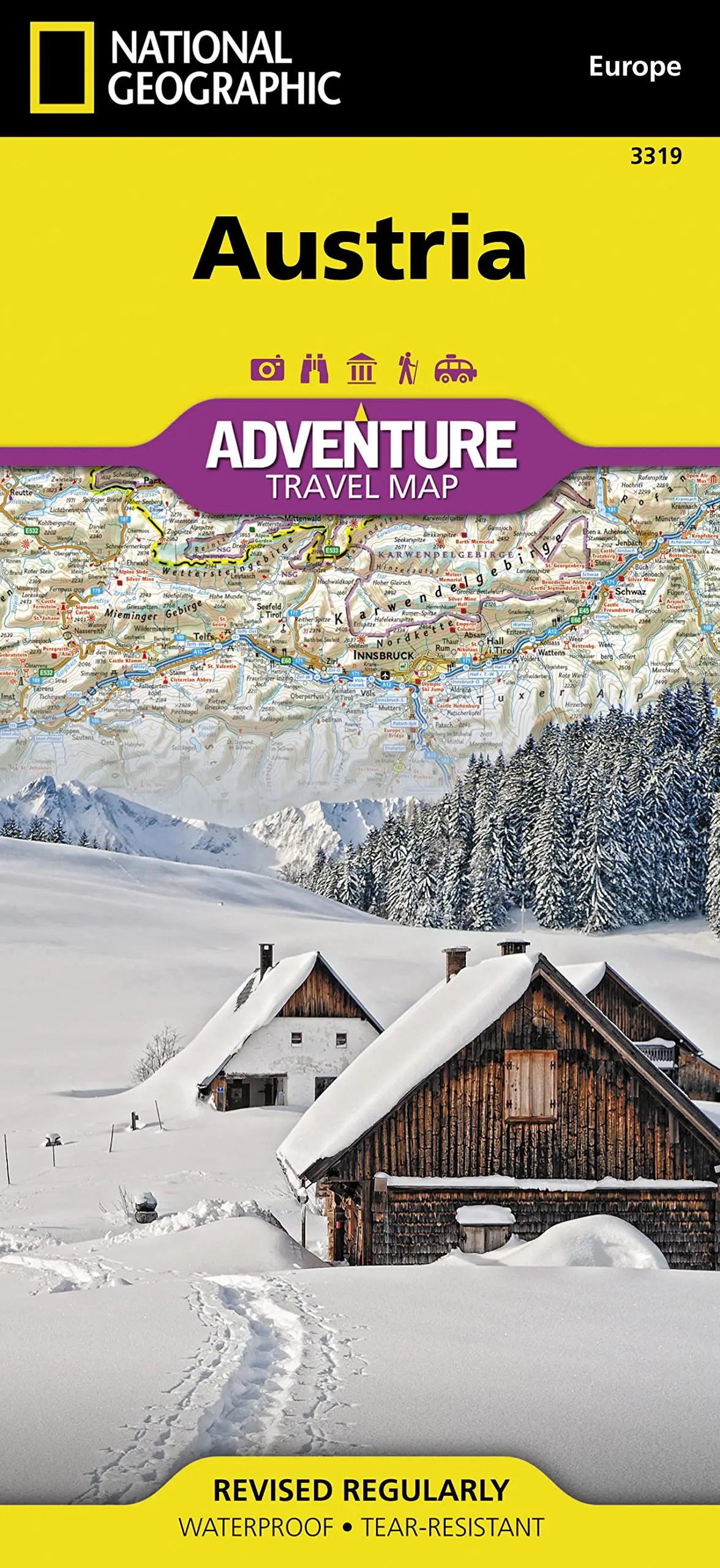 Austria Map (National Geographic Adventure Map, 3319) [Map] National Geographic Maps - Adventure 1