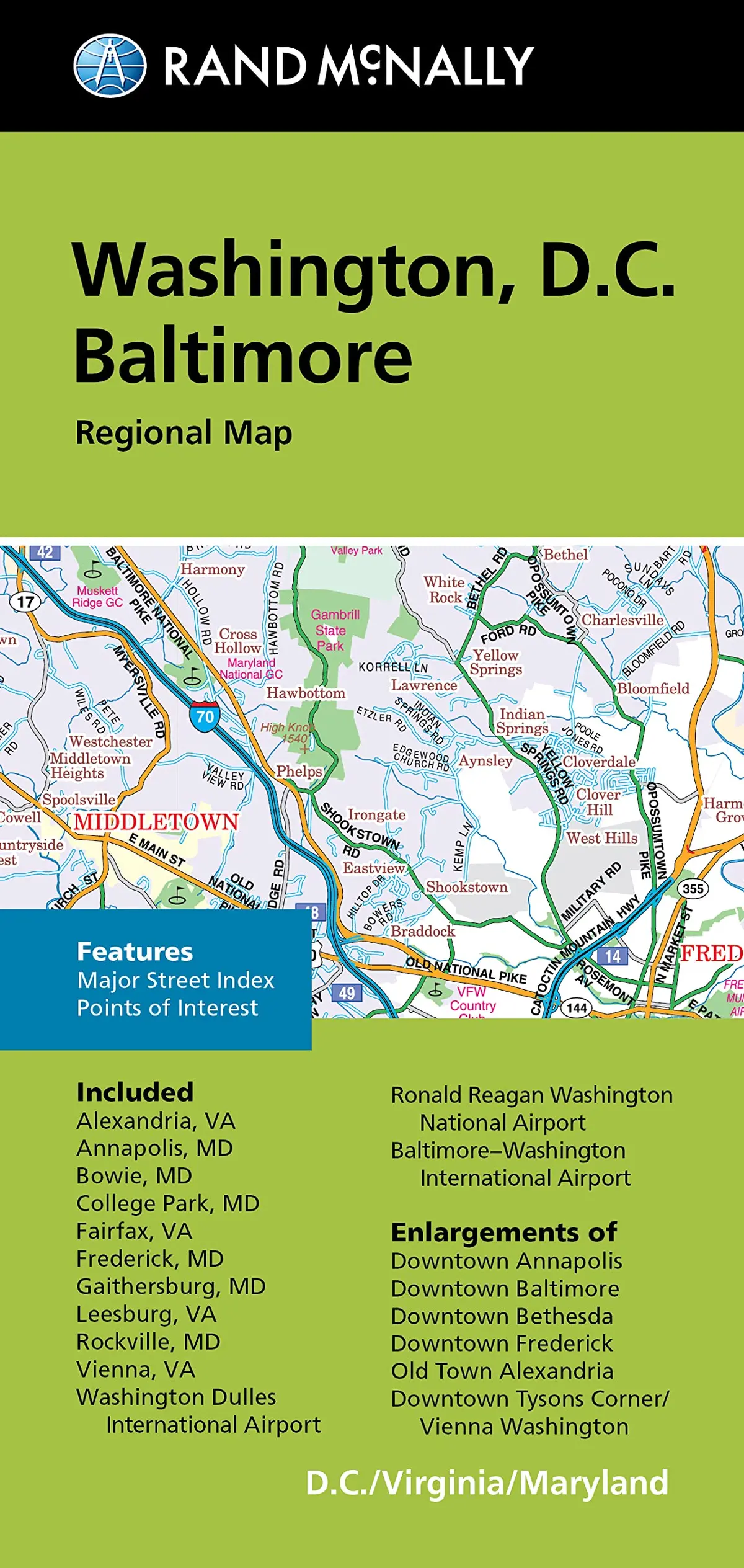 Rand Mcnally Folded Map: Washington, D.C. Baltimore Regional Map [Map] Rand Mcnally 1