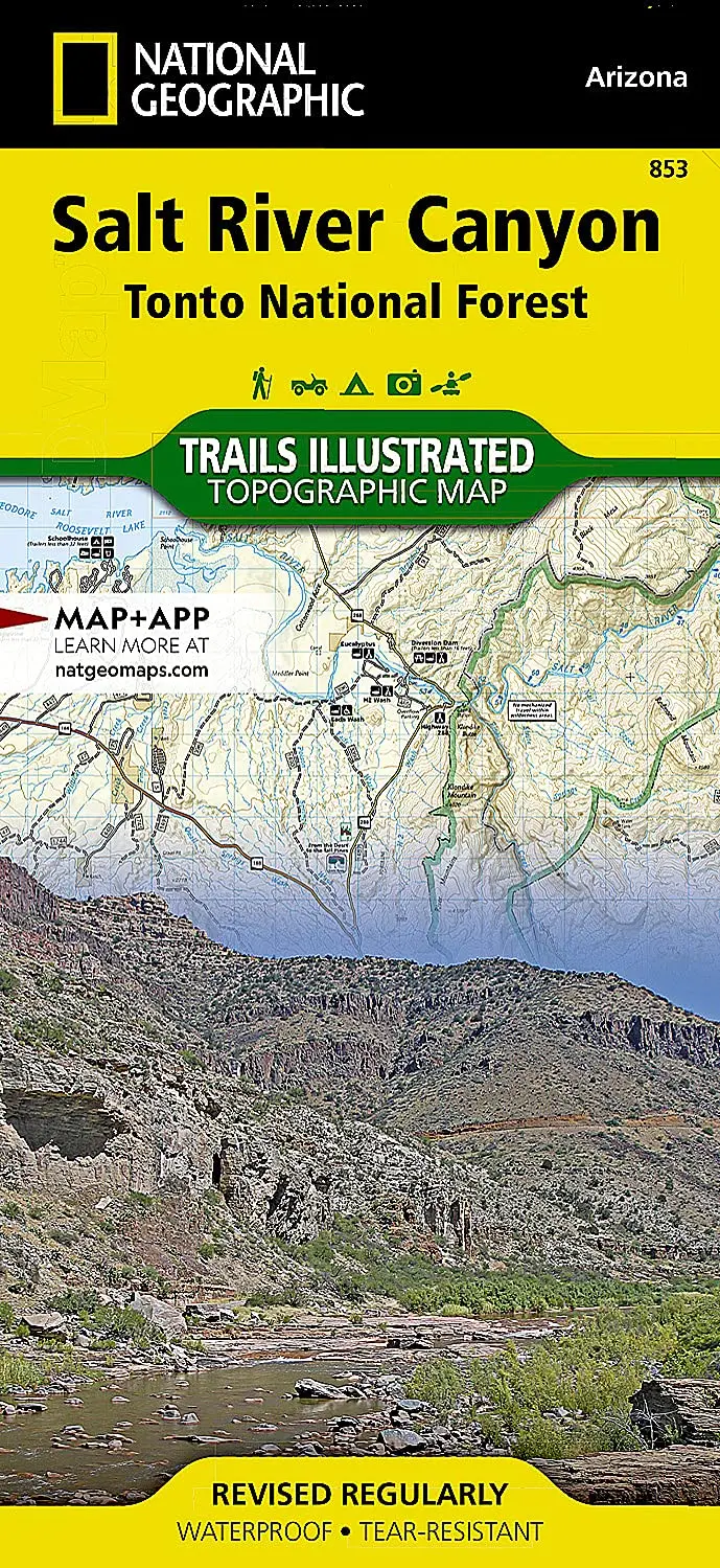 Salt River Canyon Map [Tonto National Forest] (National Geographic Trails Illustrated Map, 853) [Map] National Geographic Maps - Trails Illustrated 1