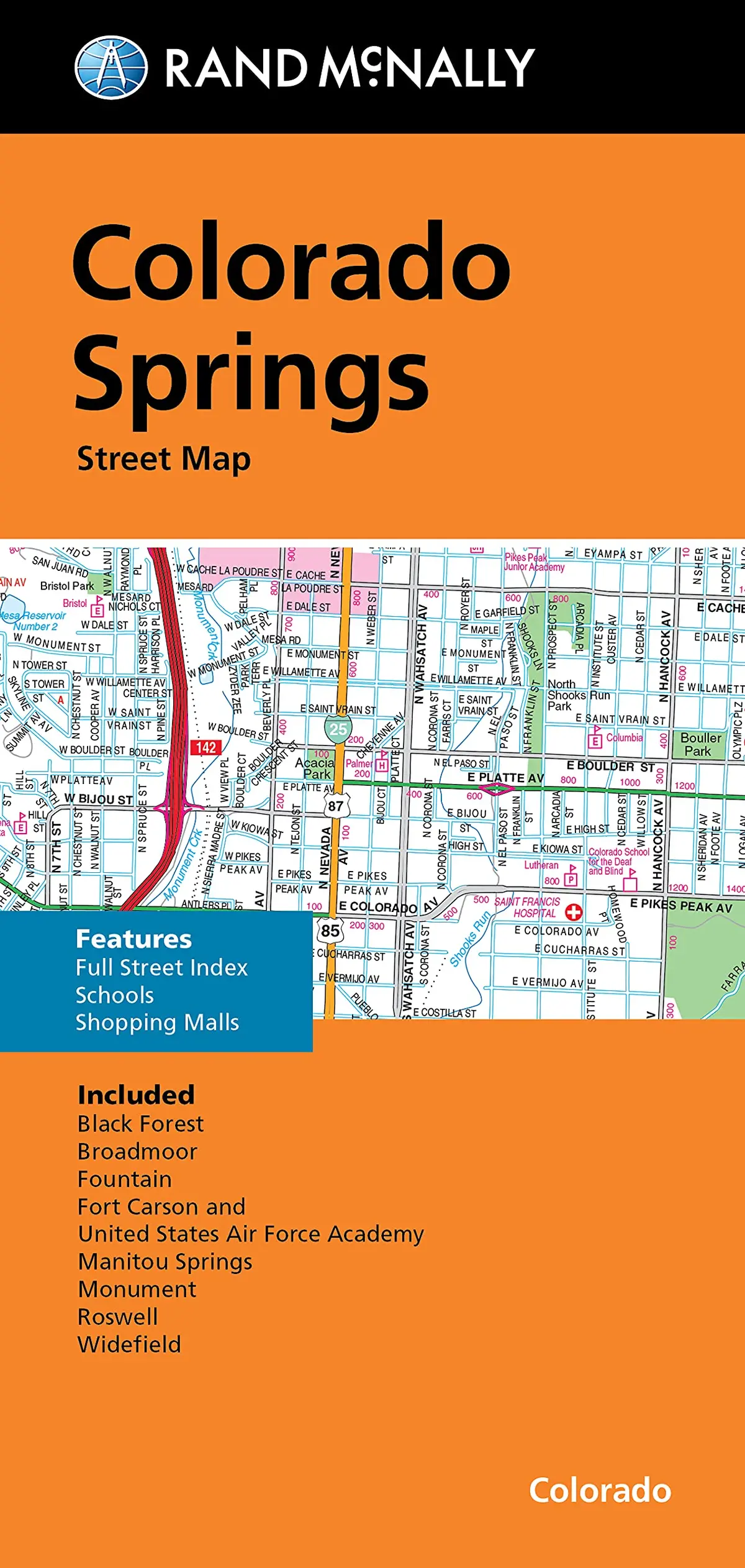 Rand Mcnally Folded Map: Colorado Springs Street Map [Map] Rand Mcnally 1