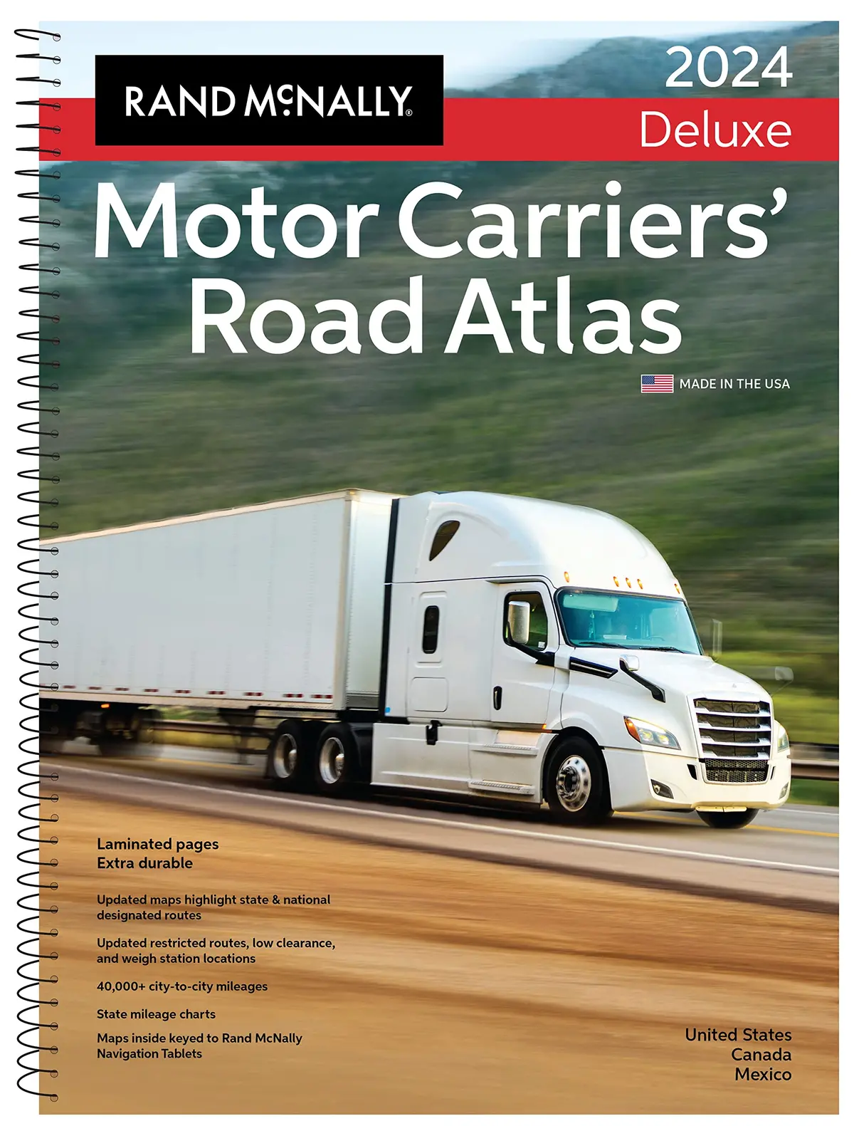 Rand Mcnally 2024 Deluxe Motor Carriers' Road Atlas: United States, Canada, Mexico 1