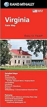 Easy To Read! Virginia State Map 1