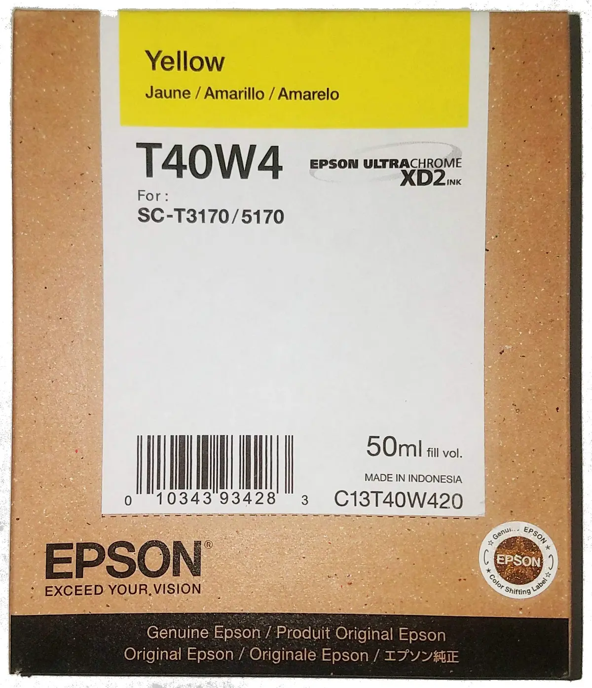 Epson T40w420 Yellow T40w420 Ultrachrome Xd2 Yellow High Capacity -Cartridge -Ink 1