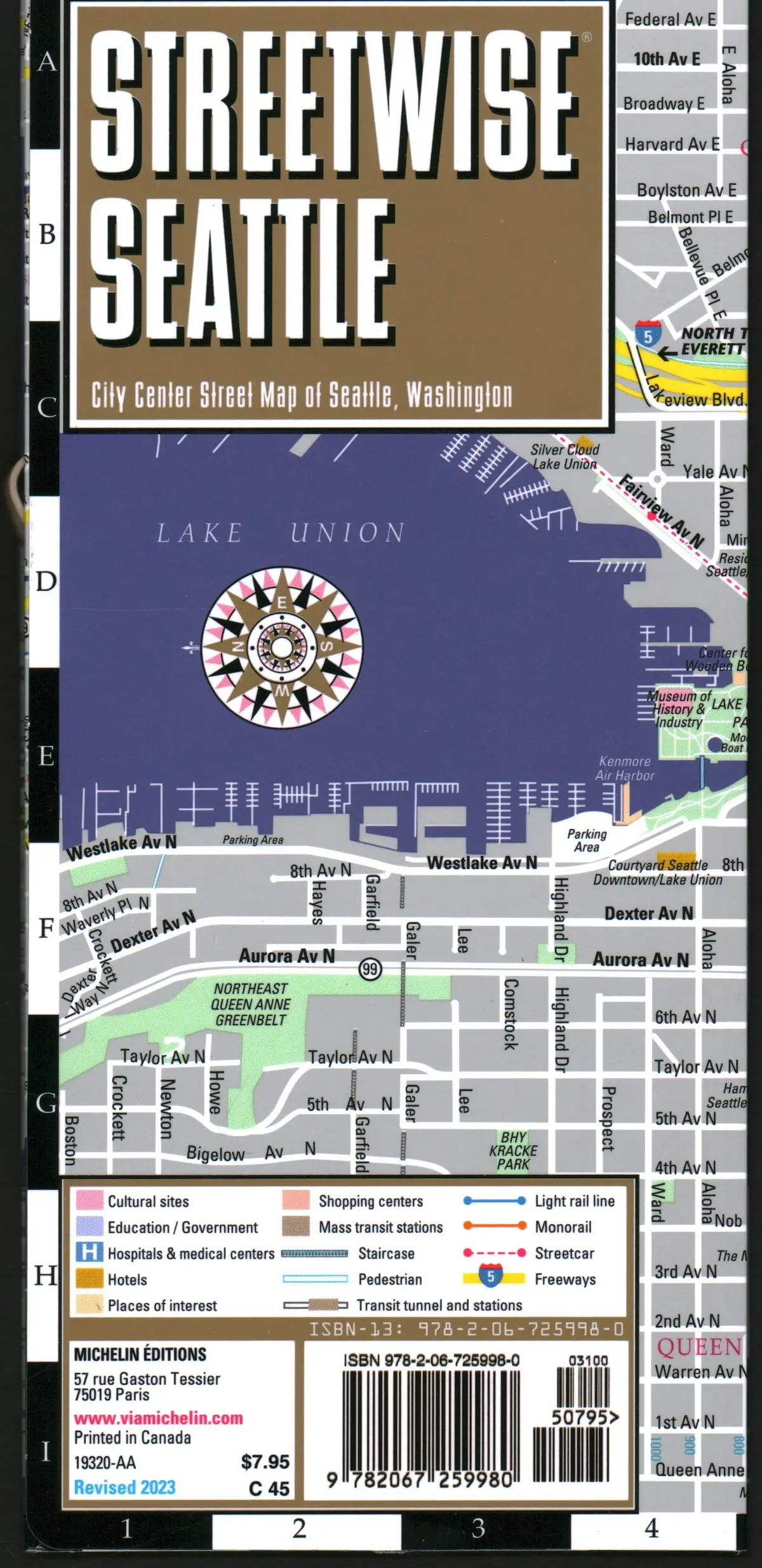 Streetwise Seattle Map: Laminated City Center Street Map Of Seattle, Washington (Michelin Streetwise Maps) [Map] Michelin 1