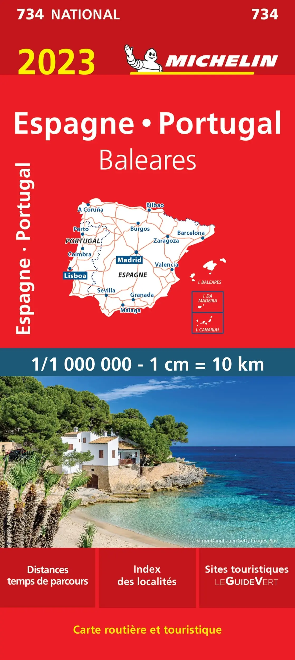 Spain | Portugal Motoring And Tourist Map (National 734) 1