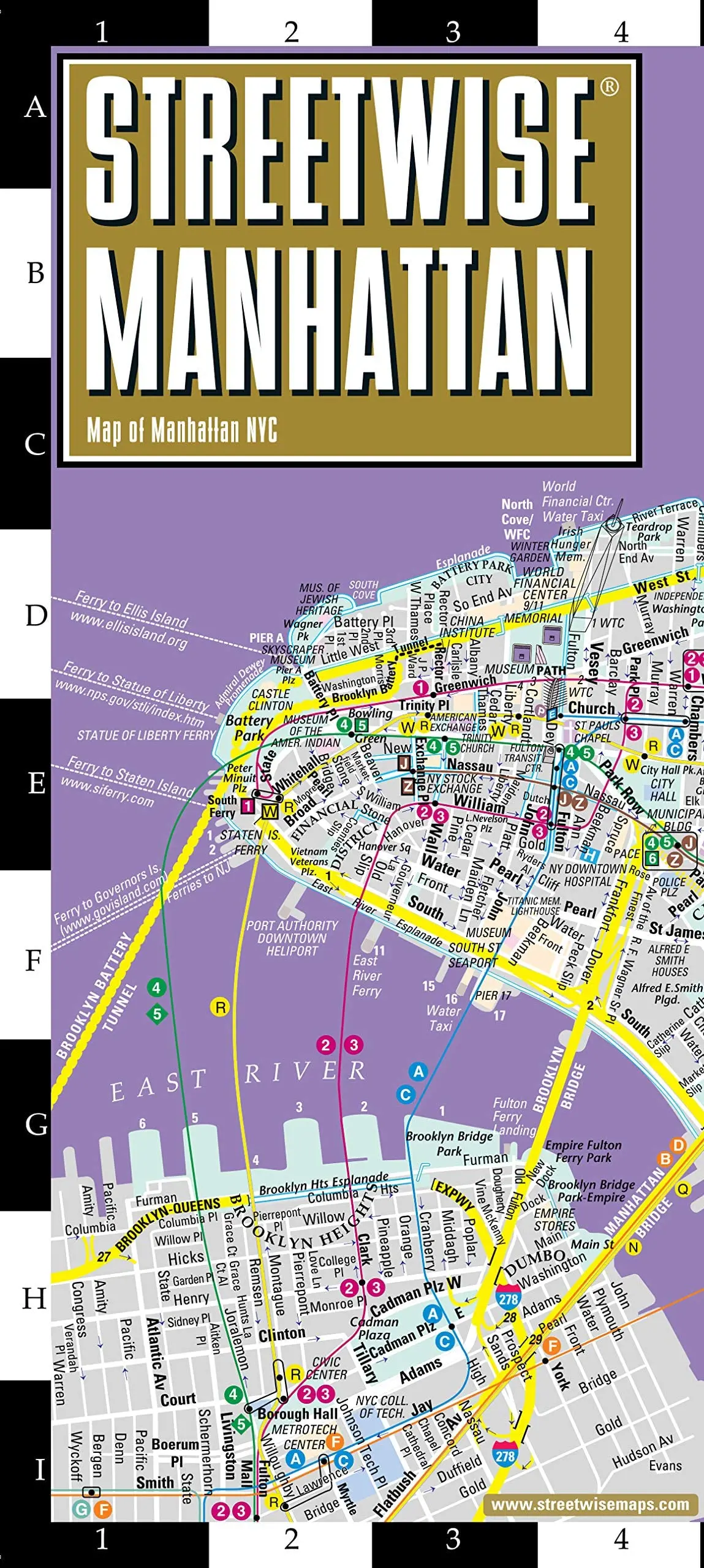 Streetwise Manhattan Map - Laminated City Center Street Map Of Manhattan, New York (Michelin Streetwise Maps) Michelin 1