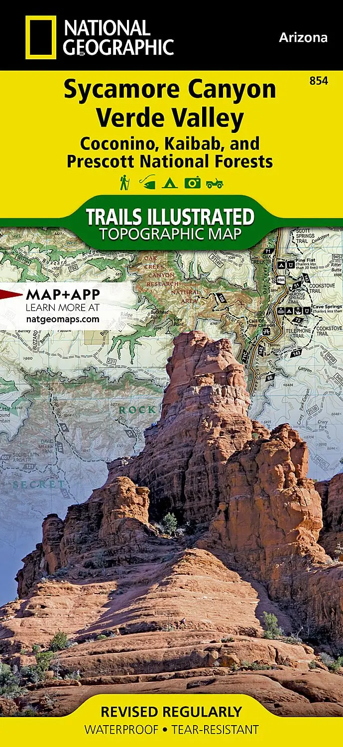 Sycamore Canyon, Verde Valley Map [Coconino, Kaibab, And Prescott National Forests] (National Geographic Trails Illustrated Map, 854) [Map] National Geographic Maps - Trails Illustrated 1