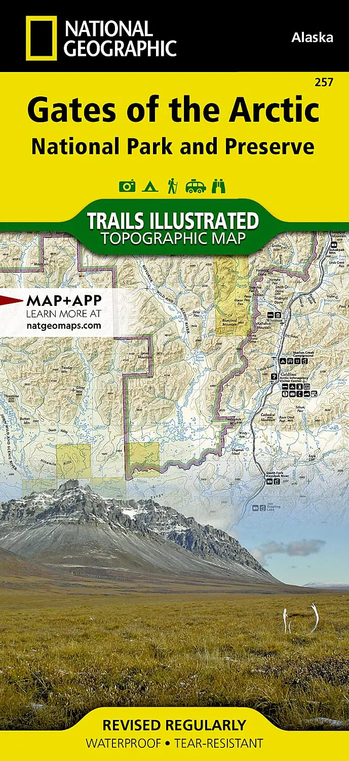 Gates Of The Arctic National Park And Preserve Map (National Geographic Trails Illustrated Map, 257) [Map] National Geographic Maps - Trails Illustrated 1