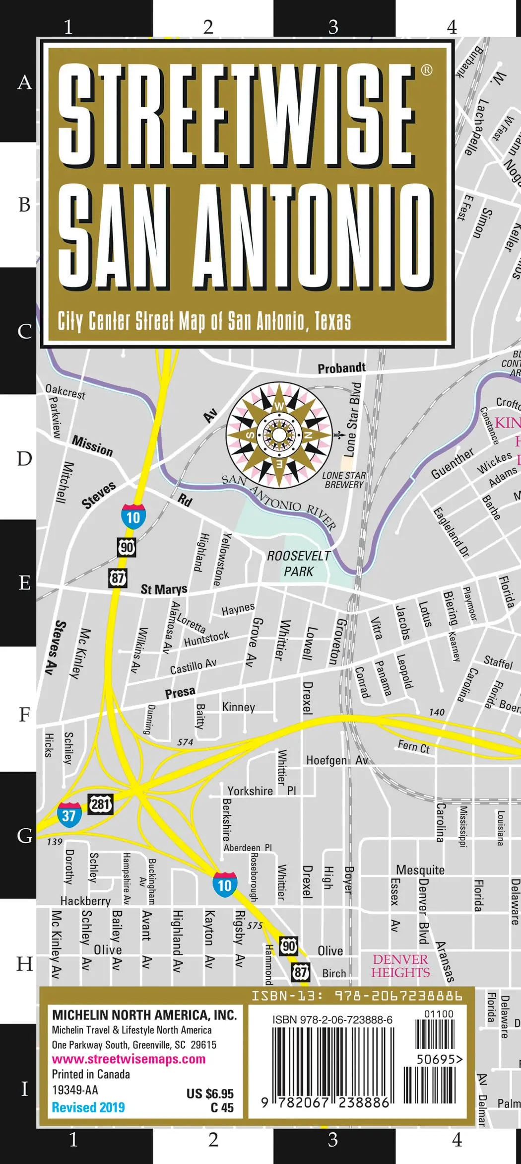 Streetwise San Antonio Map: Laminated City Center Map Of San Antonio, Texas (Michelin Streetwise Maps) Michelin Michelin 1