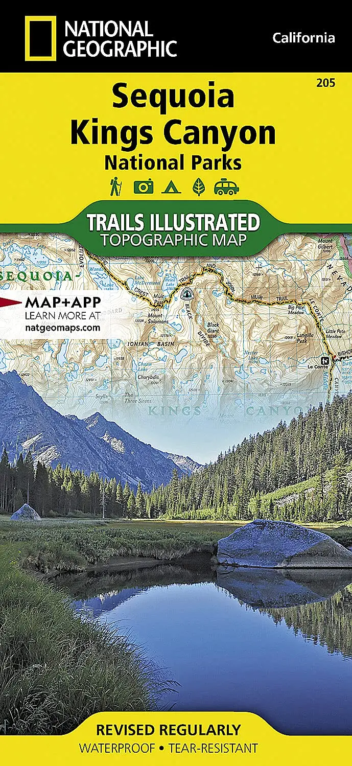 Sequoia And Kings Canyon National Parks, California (Trails Illustrated Map 205) 1