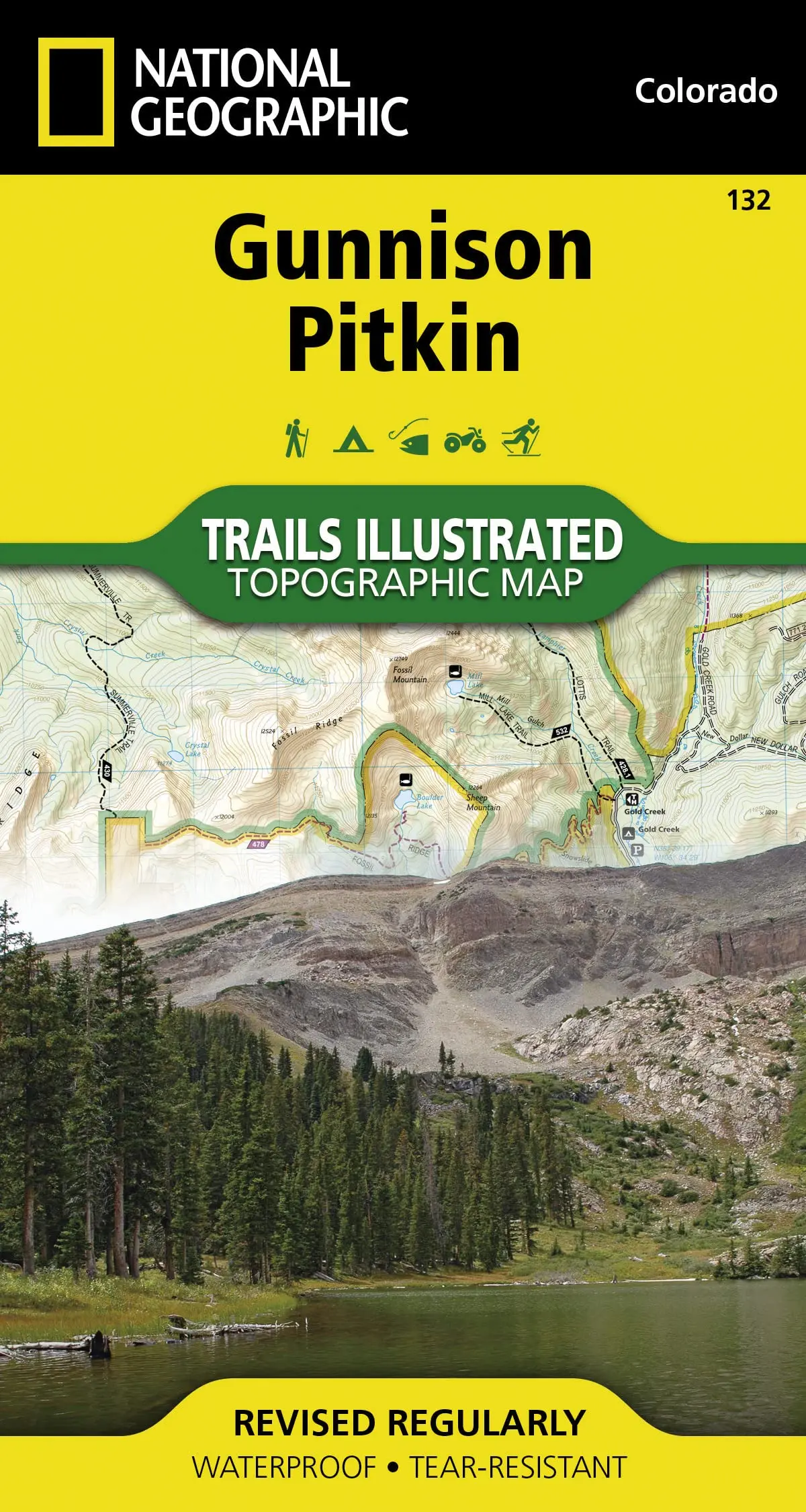 Gunnison, Pitkin Map (National Geographic Trails Illustrated Map, 132) [Map] National Geographic Maps - Trails Illustrated 1