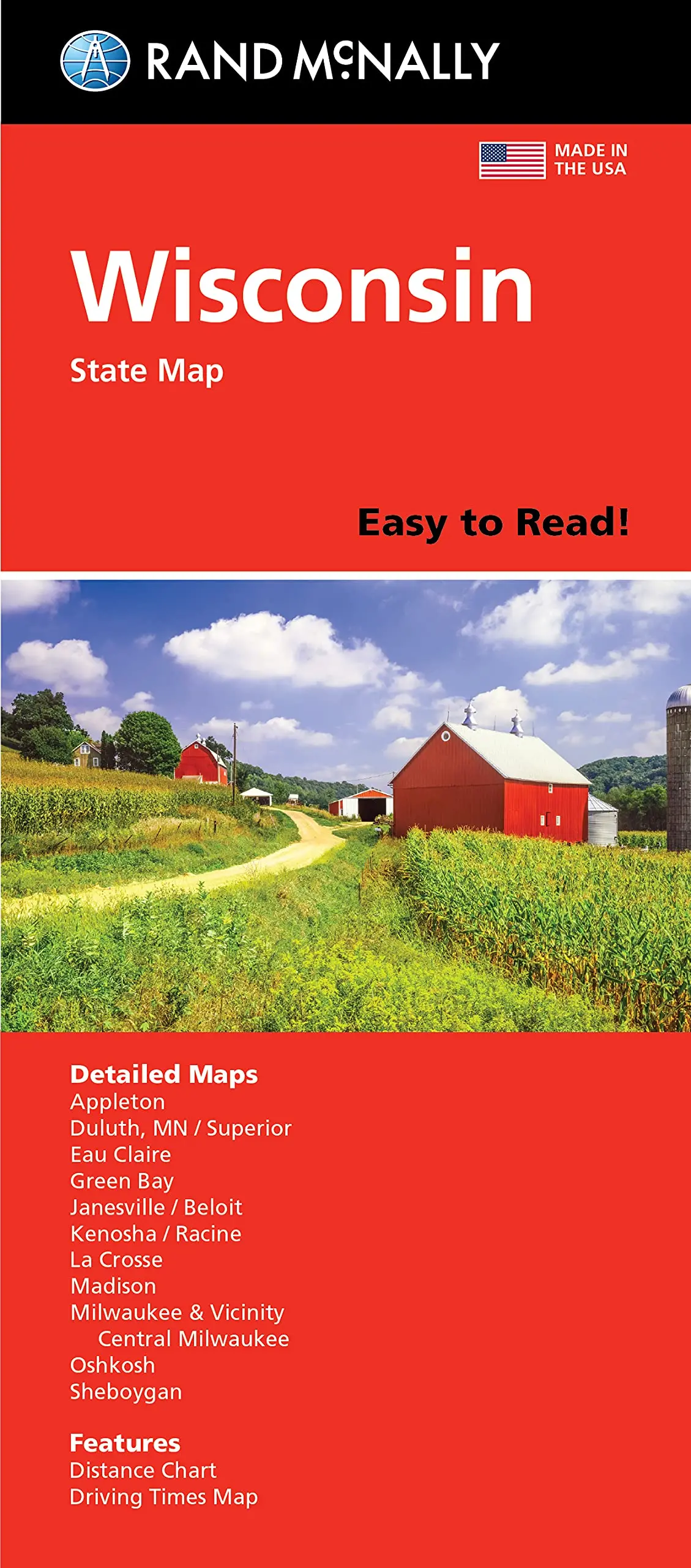 Rand Mcnally Easy To Read: Wisconsin State Map 1
