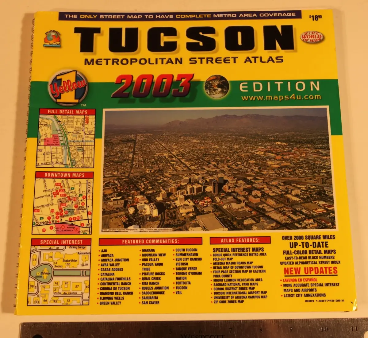 Tucson Metropolitan Street Atlas (2002 Edition) [Spiral-Bound] Wide World Of Maps 1