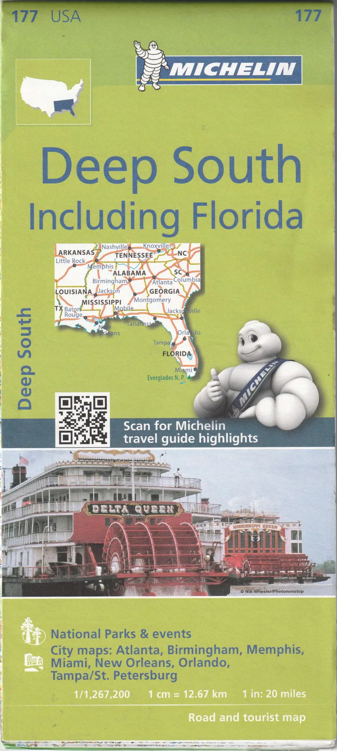 Deep South Including Florida Road And Tourist Map (Regional 177) [Map] Mtp 1