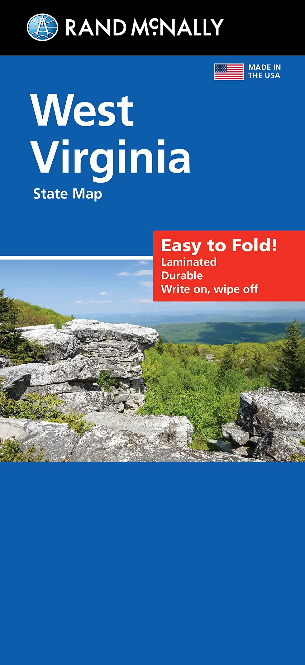 Rand Mcnally Easy To Fold: West Virginia State Laminated Map 1