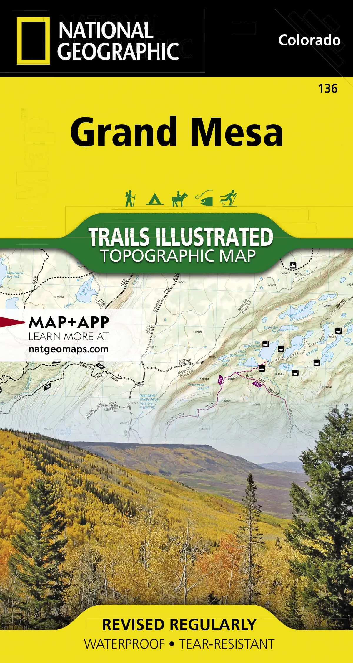 Grand Mesa Map (National Geographic Trails Illustrated Map, 136) [Map] National Geographic Maps - Trails Illustrated 1