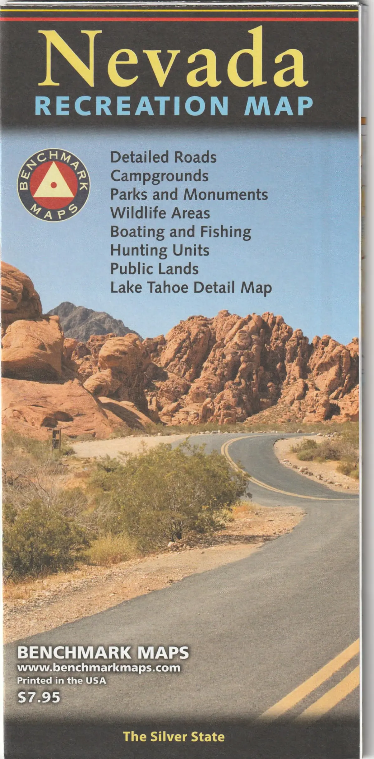 Nevada Recreation Map Paper/Non-Laminated (The Silver State) 1