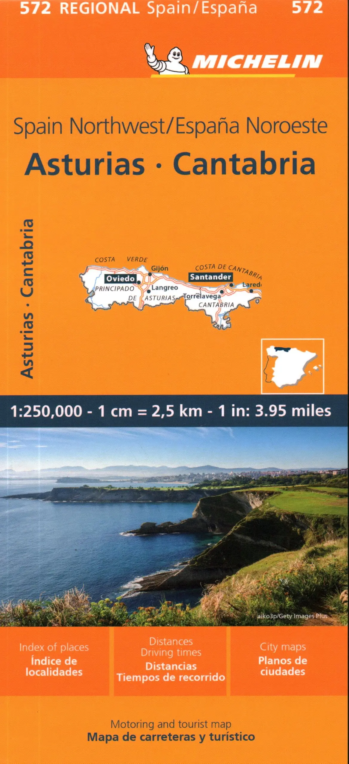 Michelin Map Spain: Northwest, Asturias, Cantabria Map 572 (Maps/Regional (Michelin)) [Map] Michelin 1