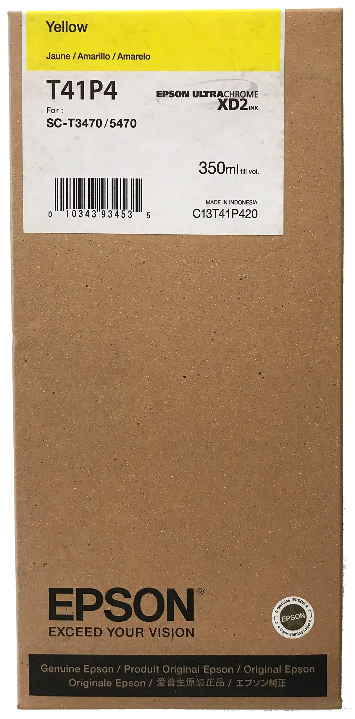 Epson 350 Ml - High Capacity - Yellow - Original -Ink Cartridge - For Surecolor T3470, T5470 1
