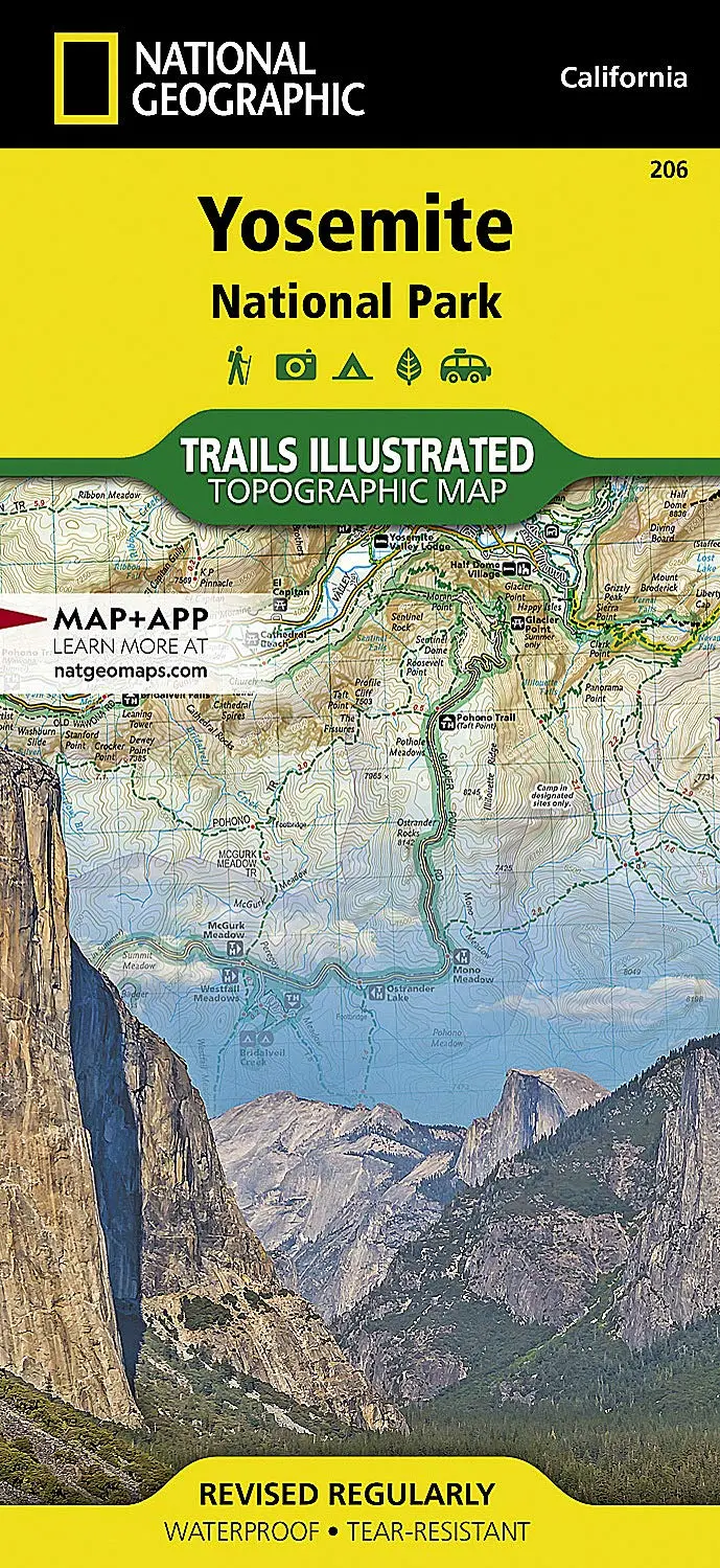 Yosemite National Park, California, Usa (Trails Illustrated Map 206) 1