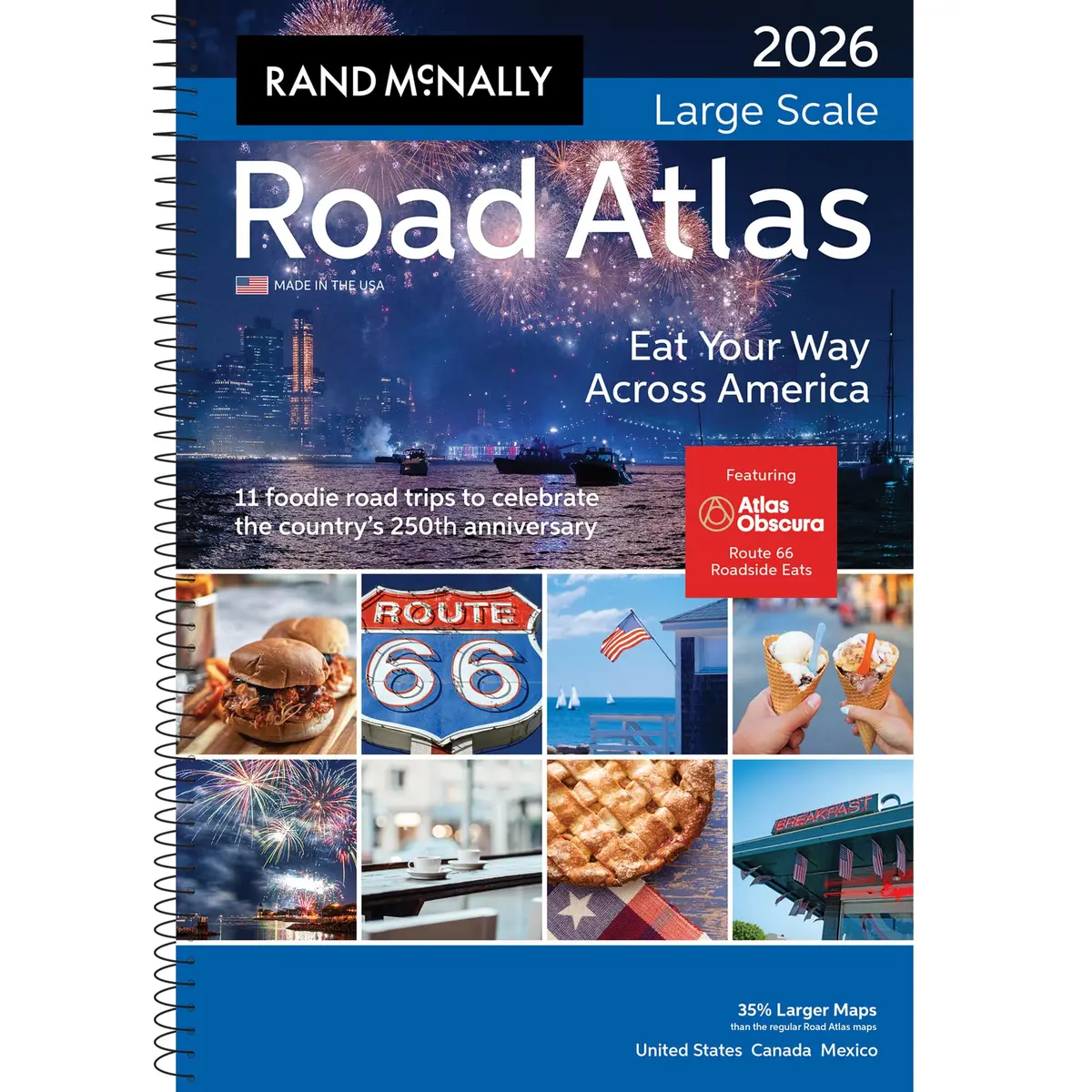 Rand Mcnally Road Atlas Large Scale 2026: United States, Canada, Mexico (Rand Mcnally Large Scale Road Atlas Usa) [Spiral-Bound] Rand Mcnally 1