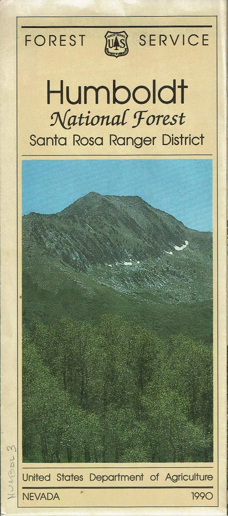 Santa Rosa Ranger District, Humboldt National Forest, Nevada [Map] National Forest Service 1