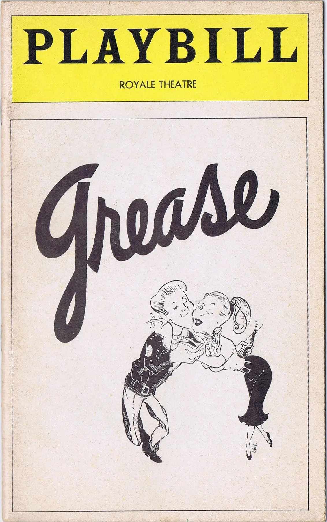 Grease - Playbill - September 1976 [Unknown Binding] Jim & Warren Casey (Book Jacobs 1
