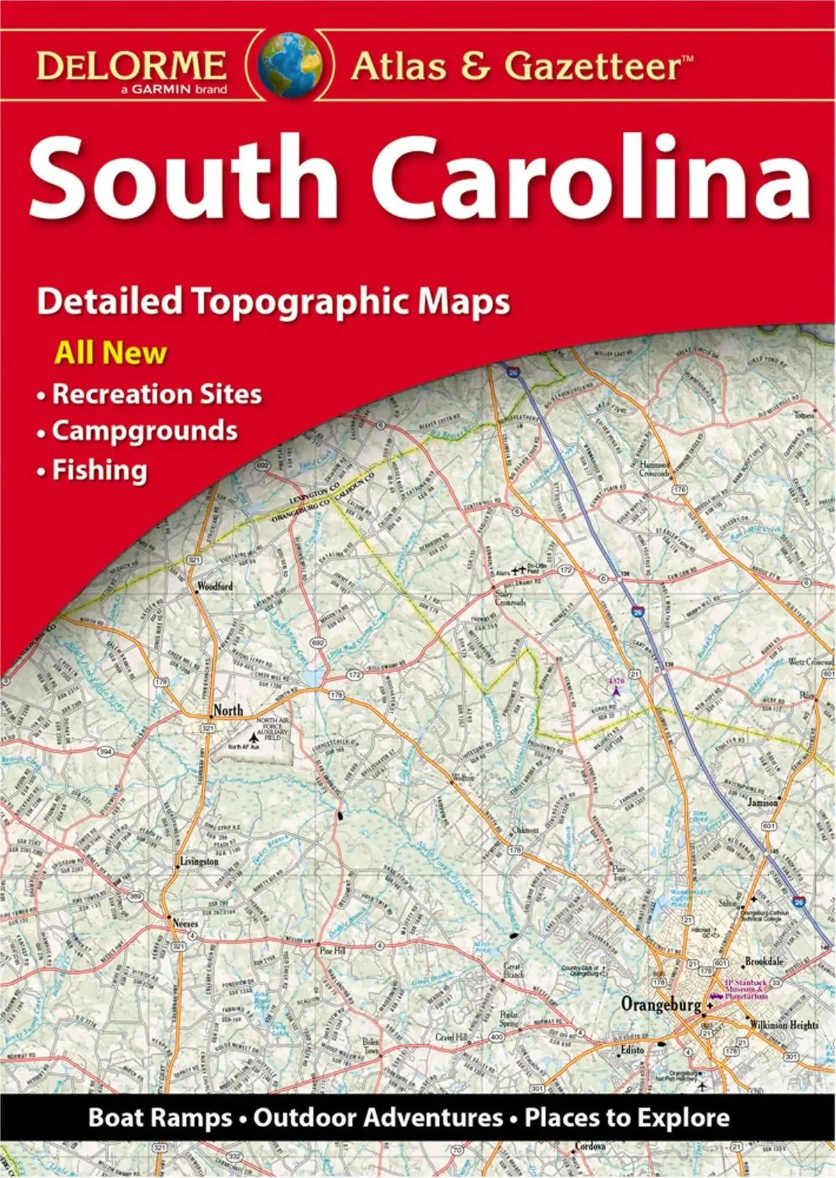 Garmin Delorme Atlas & Gazetteer Paper Maps- South Carolina (010-12693-00) 1