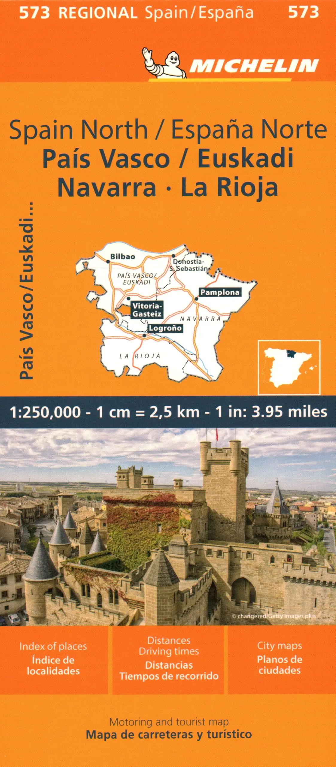 Michelin Map Spain: North, Pais Vasco, Euskadi, Navarra, La Rioja Map 573 (Maps/Regional (Michelin)) [Map] Michelin 1