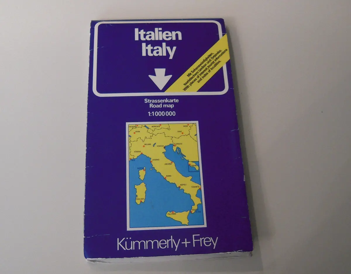 Italy/Italien/Italie/Italia - Roadmap Of Italy (1:1 000 000 Scale Map) (German, English, Italian And French Edition) Kummerly And Frey 1