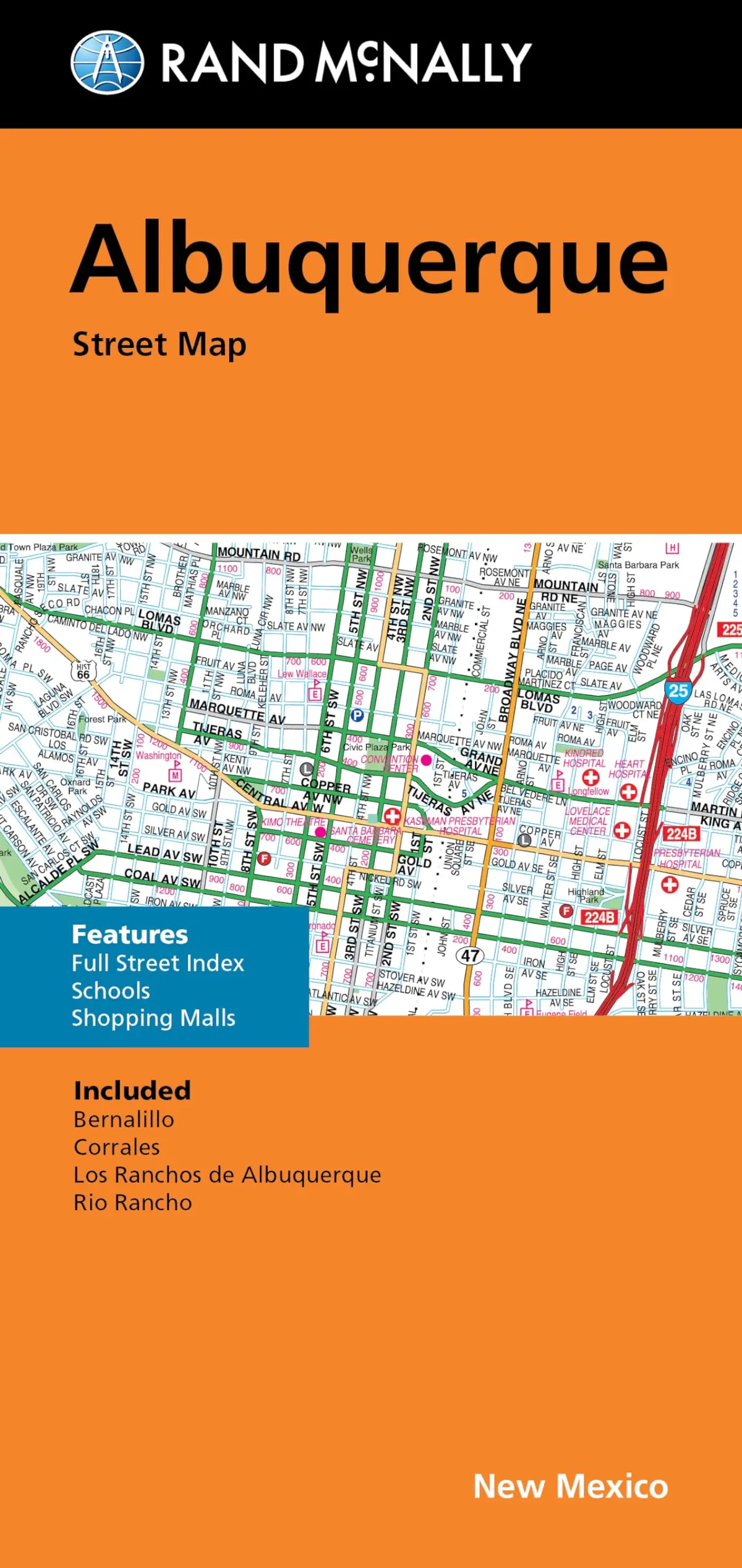 Rand Mcnally Folded Map: Albuquerque Street Map [Map] Rand Mcnally 1