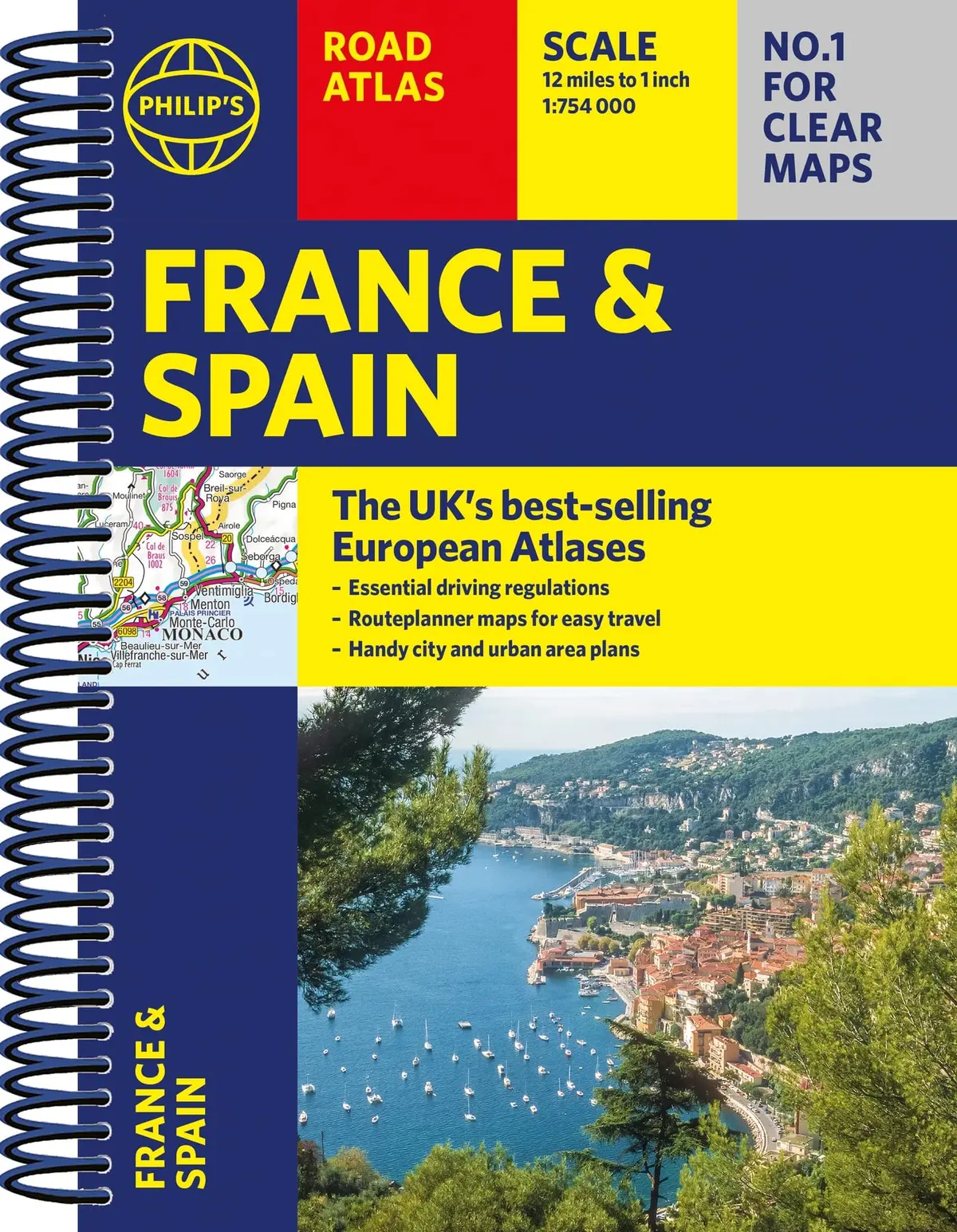 Philip's France And Spain Road Atlas: A4 Spiral (Philip's Road Atlases) [Spiral-Bound] Philip's Maps 1