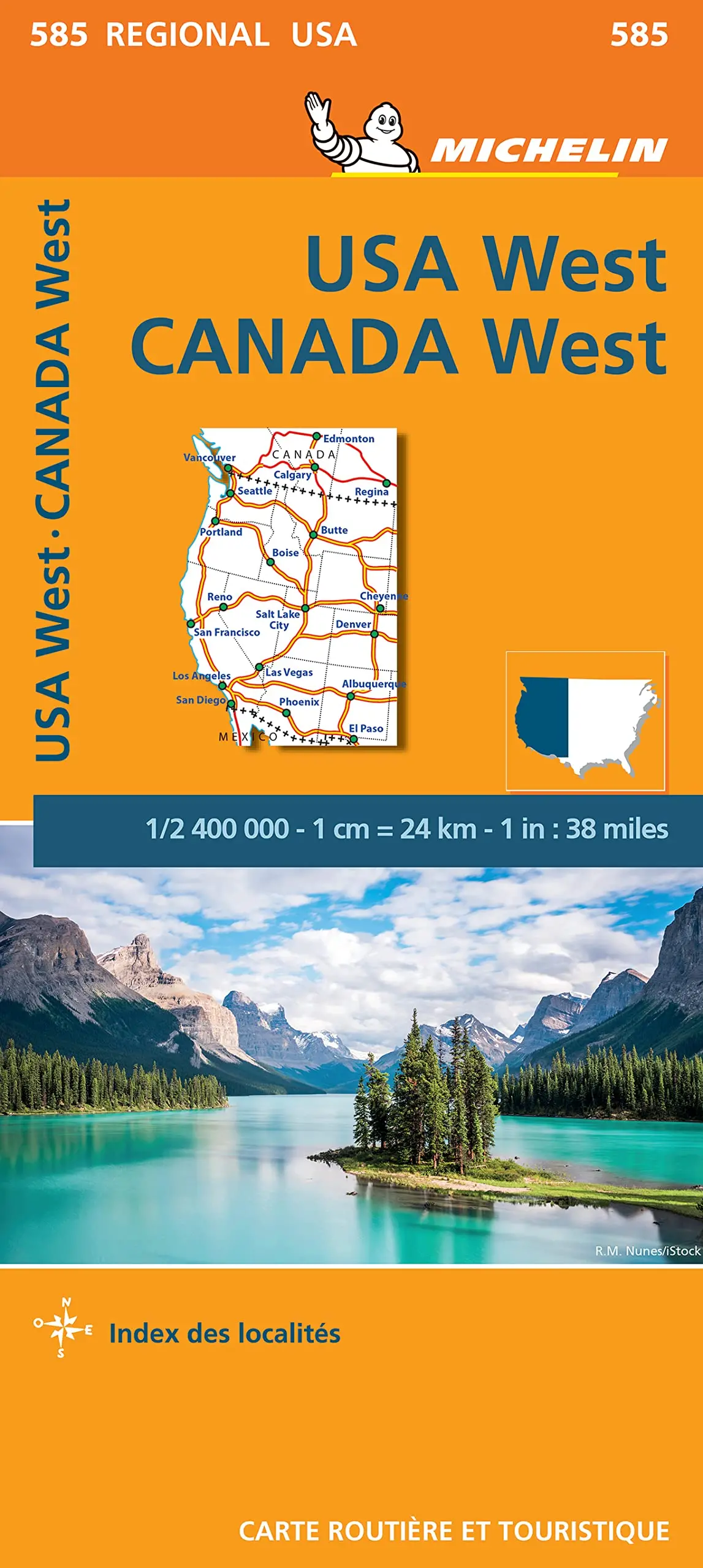Usa West | Canada West Road And Tourist Map (Usa Regional 585) 1