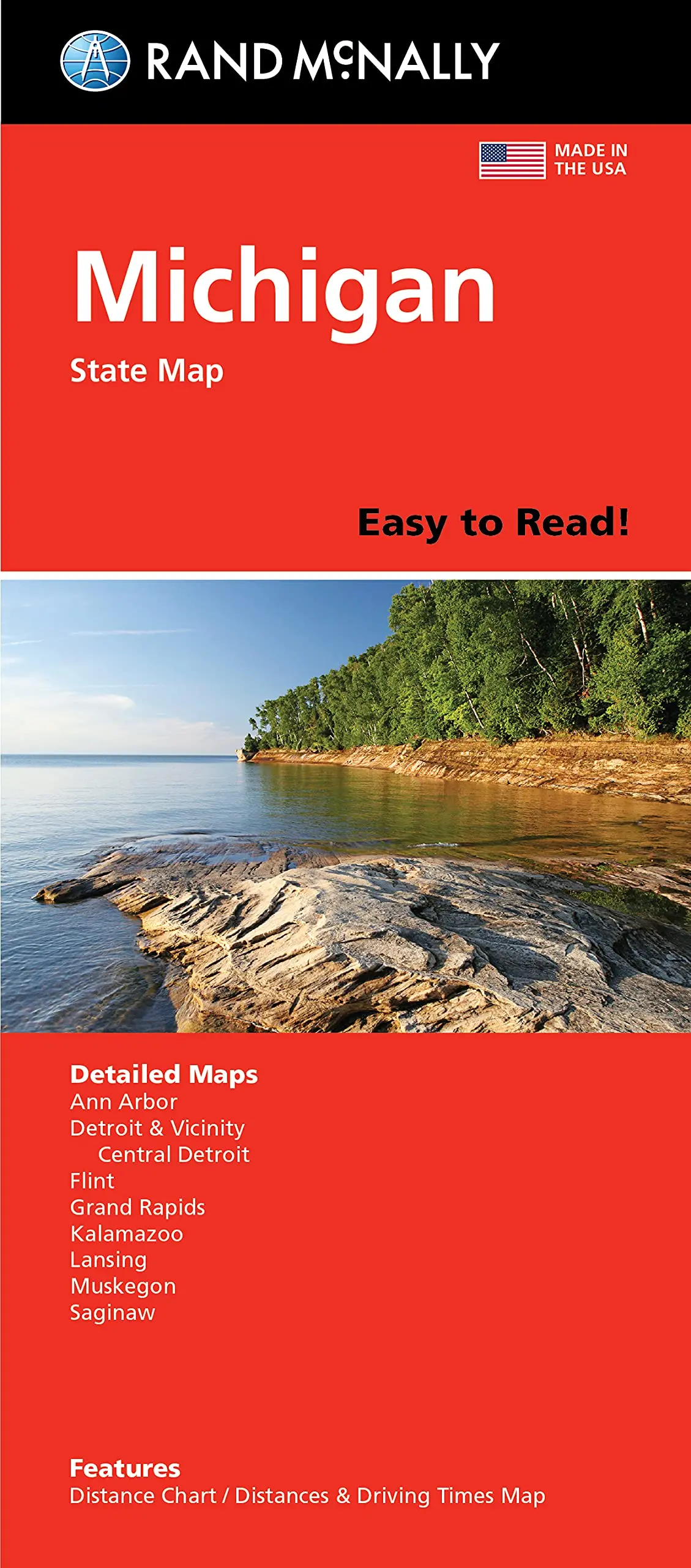 Easy To Read! Michigan State Map 1