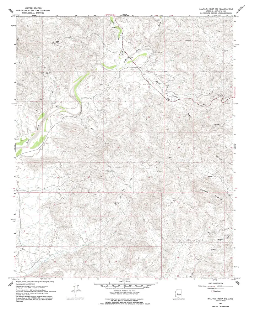 Malpais Mesa Northeast, Arizona 1967 (7.5'×7.5' Topographic Quadrangle) 1