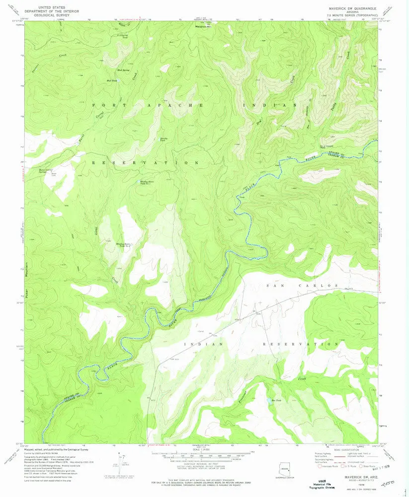 Maverick Sw, Arizona 1978 (7.5'×7.5' Topographic Quadrangle) 1