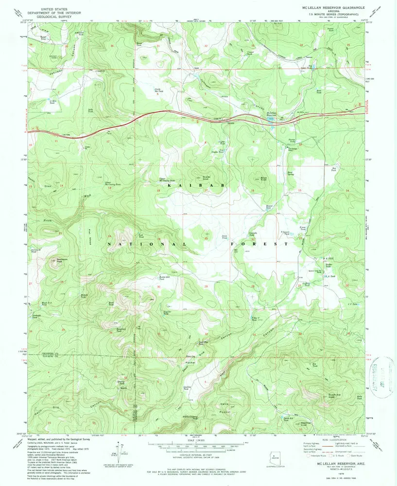 Mclellan Reservoir, Az [Map] United States Geological Survey 1
