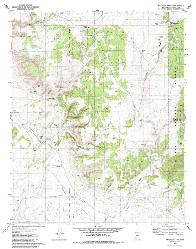 Metzger Tank 7.5' Az 1979 Map United States Geological Survey 1