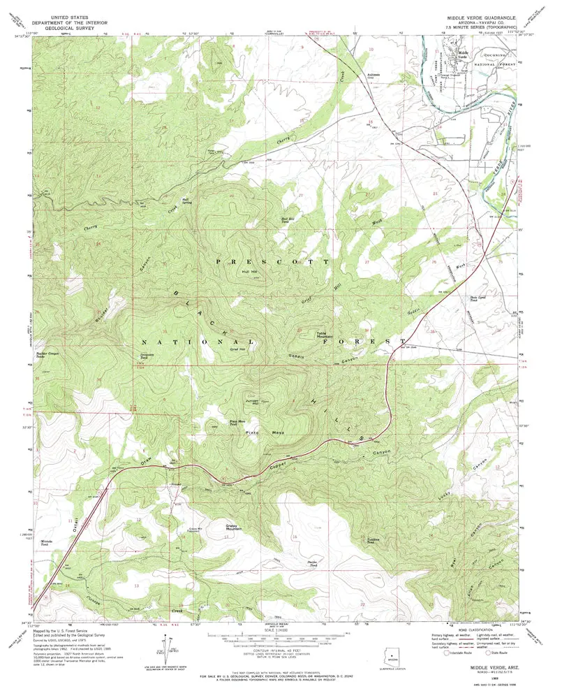 Middle Verde 7.5' Az 1969 [Map] United States Geological Survey 1