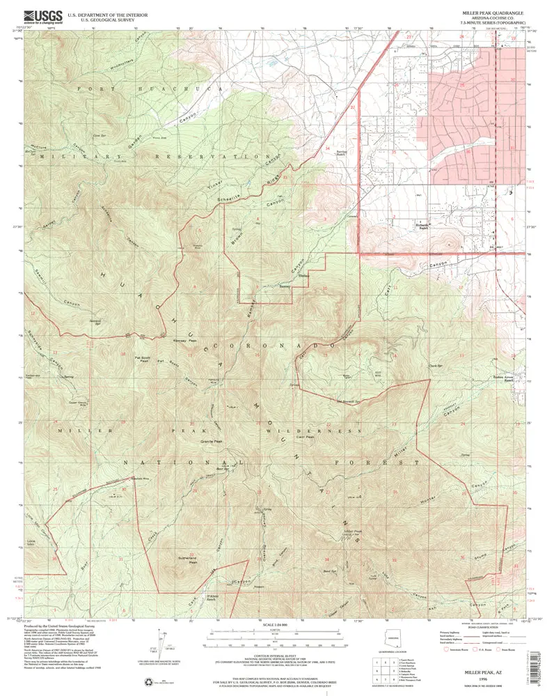 Miller Peak 7.5' Az [Map] United States Geological Survey 1
