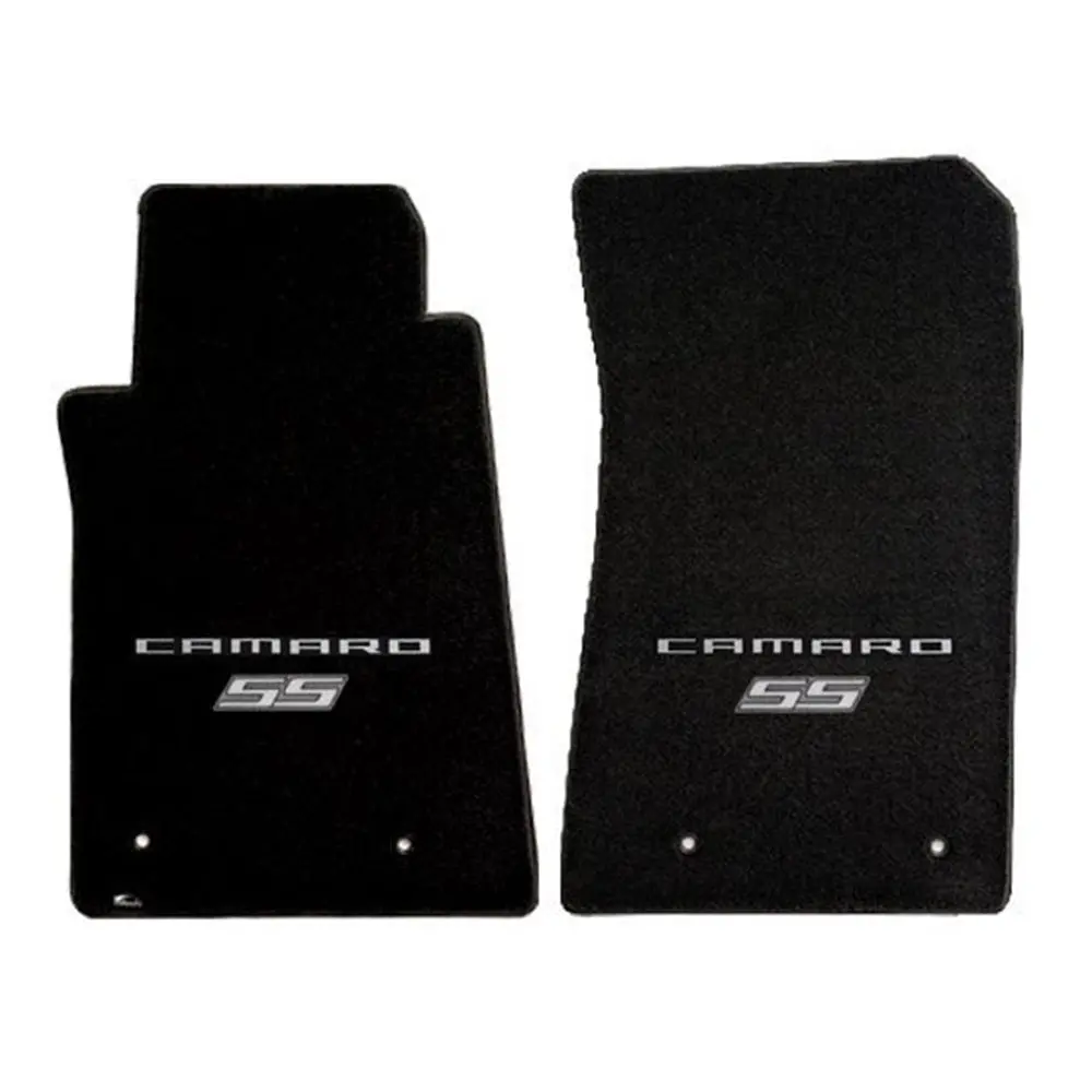 Camaro Ss Floor Mats 2 Pc. Set (Silver Lettering & Ss Logo) 1