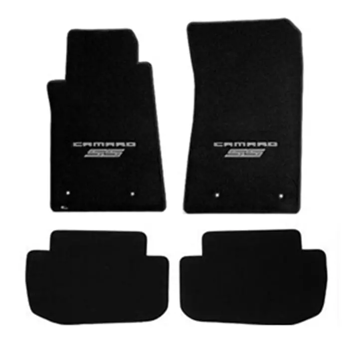 Camaro Ss Floor Mats 4 Pc. Set (Silver Lettering & Ss Logo) 1