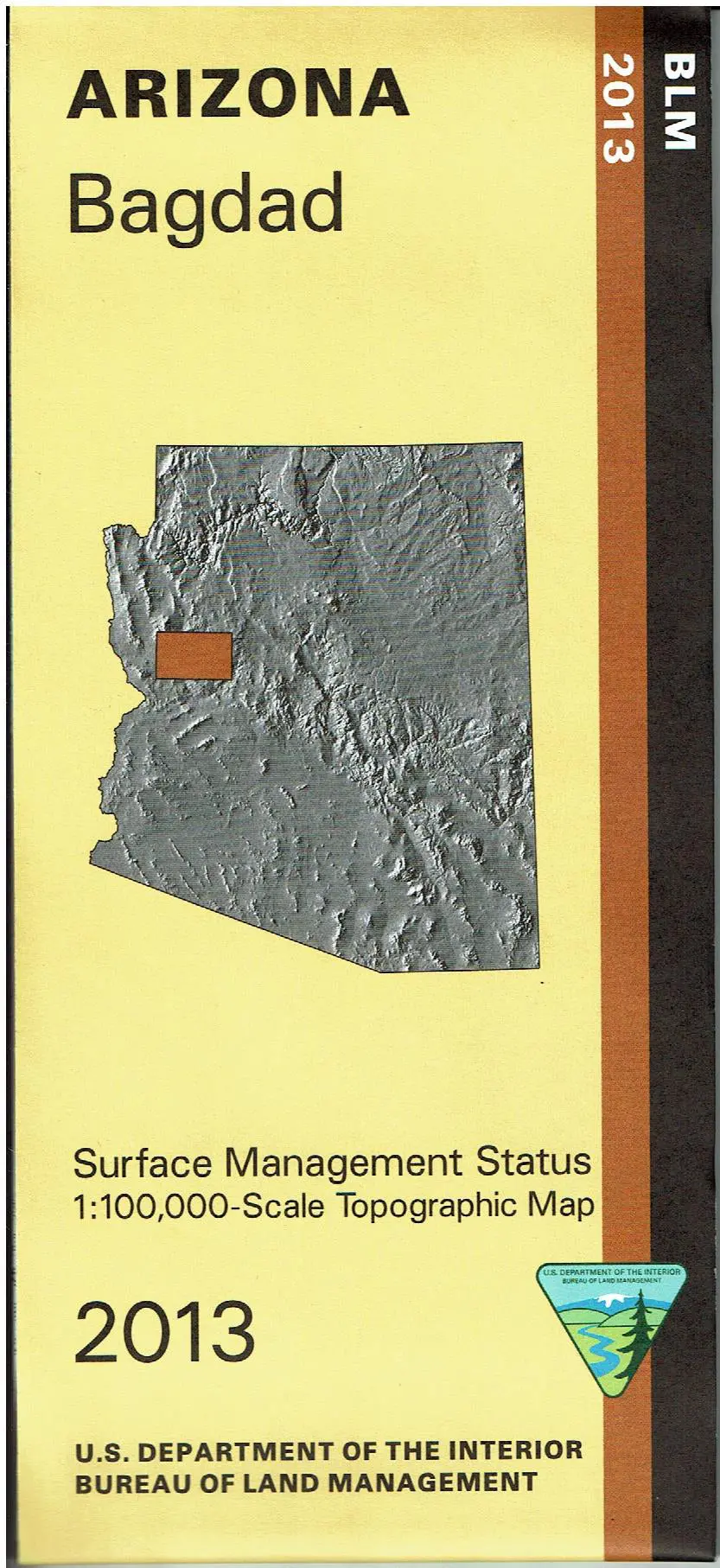 Bagdad Surface Management Status 1:100,000-Scale Topographic Map (Arizona) 1